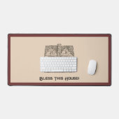 Bless This House met tekst en afbeelding sjablonen Bureaumat (Keyboard & Muis)