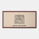 Bless This House met tekst en afbeelding sjablonen Bureaumat (Voorkant)