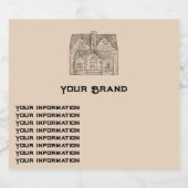 Bless This House met tekst en afbeelding sjablonen Sparkling Wijnetiket (Enkel label)