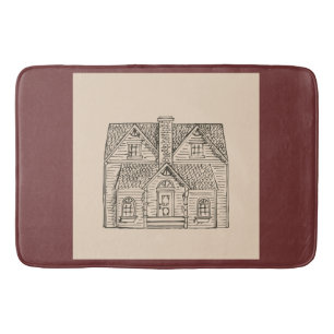 Bless This House w / afbeelding sjabloon Badmat