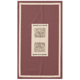 Bless This House w / tekst & afbeelding sjabloon 6 Tafelkleed