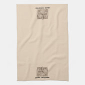 Bless This House w / tekst & afbeelding sjabloon 6 Theedoek (Verticaal)