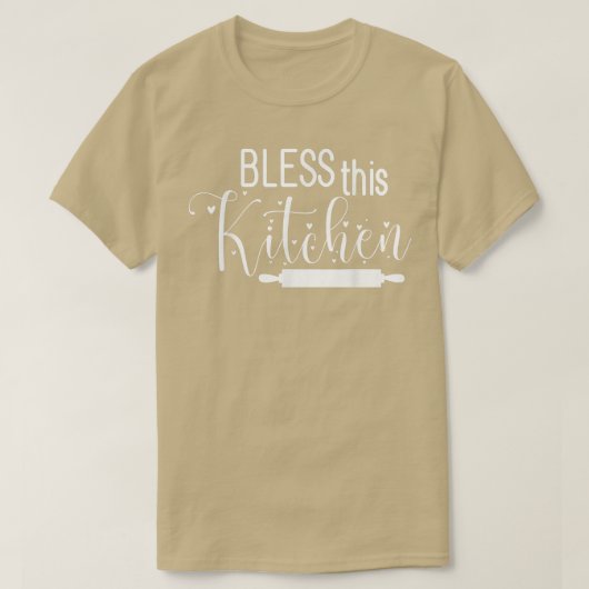 Bless This Kitchen Cooking Dishes For Cook Mum And T-shirt (Design voorkant)