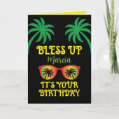 Bless Up Jamaicaanse Verjaardag Kaart (Voorkant)