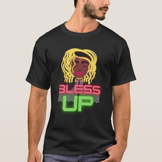 Bless Up Queen  Melanin African American Classy Wo T-shirt (Voorkant)