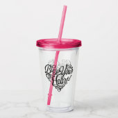Bless Your Heart Acrylic Cup met stro Acryl Drinkbeker (Achterkant)