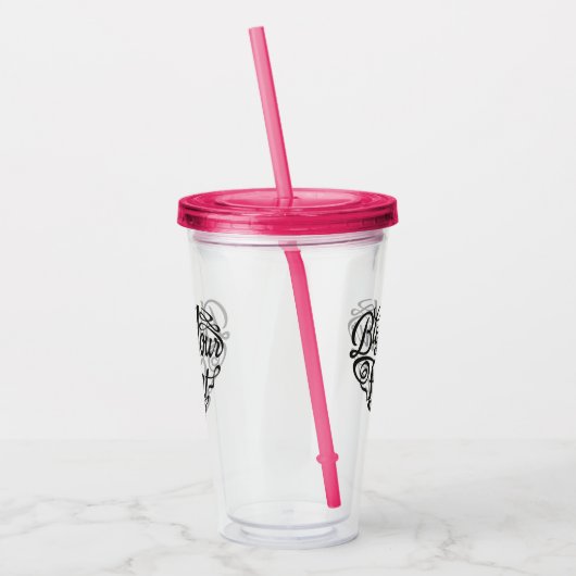 Bless Your Heart Acrylic Cup met stro Acryl Drinkbeker (Links)