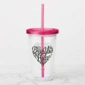 Bless Your Heart Acrylic Cup met stro Acryl Drinkbeker (Voorkant)