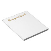 Bless Your Heart Goud Schrift Notitieblok (Schuin)