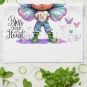 Bless Your Heart Lil' Fairy Keuken Handdoeken (Gevouwen)