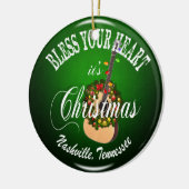 Bless Your Heart Nashville kerstversiering Keramisch Ornament (Links)