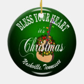 Bless Your Heart Nashville kerstversiering Keramisch Ornament (Achterkant)