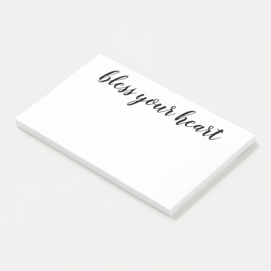 Bless Your Heart Zwarte Script Post-it® Notes (Schuin)