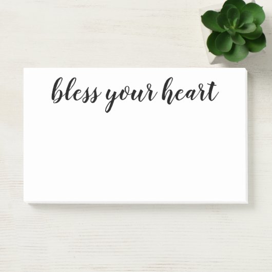 Bless Your Heart Zwarte Script Post-it® Notes (Kantoor)