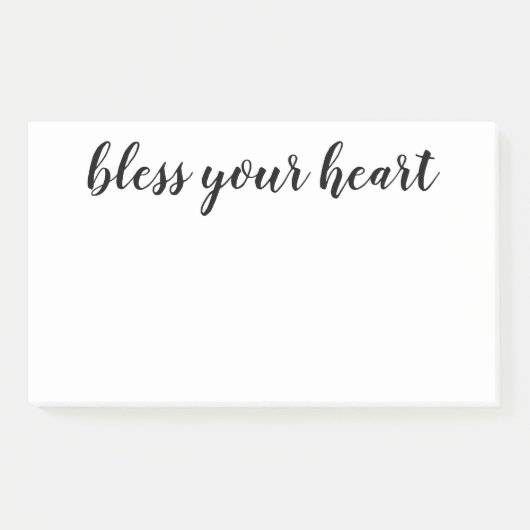Bless Your Heart Zwarte Script Post-it® Notes (Voorkant)