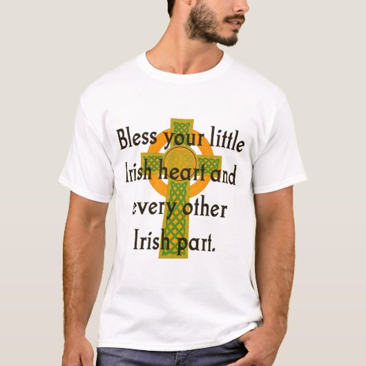 Bless Your Little Irish Heart - Irish Quote T-shirt (Voorkant)