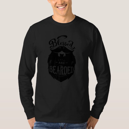 Blessed and Bearded   T-shirt (Voorkant)