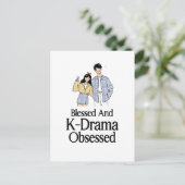 Blessed and K-Drama Obsessed Briefkaart (Staand voorkant)