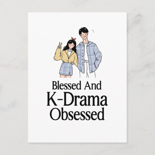 Blessed and K-Drama Obsessed Briefkaart (Voorkant)