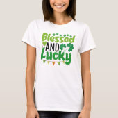Blessed And Lucky St. Patrick’s Day Design-61103 T-shirt (Voorkant)