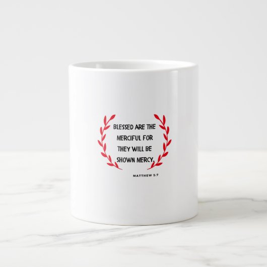 Blessed Are The Merciful Christmas Mug Grote Koffiekop (Voorkant)