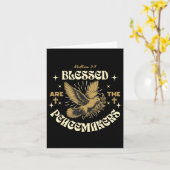 Blessed Are The Peacemakers Matthew 5 9 Christian Kaart (Gele Bloem)