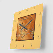 Blessed Are The Peacemakers Wall Clock Vierkante Klok (Hoek)