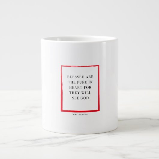 Blessed Are The Pure In Heart Christmas Mug Grote Koffiekop (Voorkant)