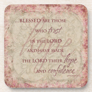 Blessed are Those Who Trust Cork Coaster Set (6) Drankjes Onderzetter