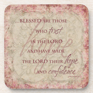 Blessed are Those Who Trust Cork Coaster Set (6) Drankjes Onderzetter