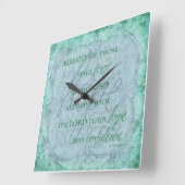 Blessed are Those Who trust in the Lord Clock Vierkante Klok (Hoek)
