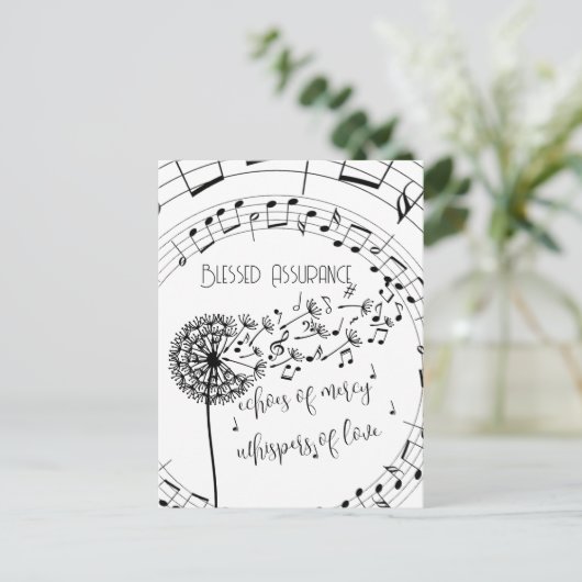 Blessed Assurance Hymn Christelijk Briefkaart (Staand voorkant)