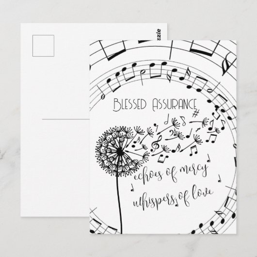 Blessed Assurance Hymn Christelijk Briefkaart (Voorkant / Achterkant)