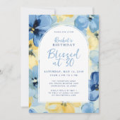 Blessed at 30 Faith Birthday Milestone Floral Kaart (Voorkant)