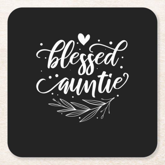 Blessed Auntie Kartonnen Onderzetters (Voorkant)
