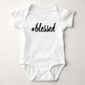 #Blessed Baby Bodysuit Blessed Hashtag (Voorkant)