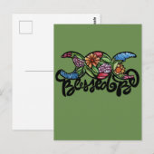 "Blessed Be" drievoudige maansbloei Briefkaart (Voorkant / Achterkant)