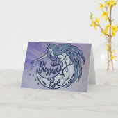 Blessed Be Moon Goddess Kaart (Gele Bloem)