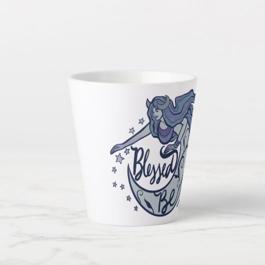 Blessed Be Moon Goddess Latte Mok (Voorkant)