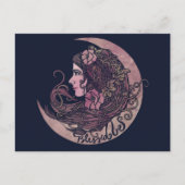 Blessed Be Moon Goddess Pagan Art Briefkaart (Voorkant)