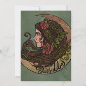 Blessed Be Moon Goddess Pagan Art Kaart (Voorkant)