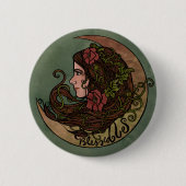 Blessed Be Moon Goddess Pagan Art Ronde Button 5,7 Cm (Voorkant)