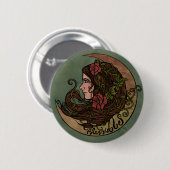 Blessed Be Moon Goddess Pagan Art Ronde Button 5,7 Cm (Voorkant /achterkant)