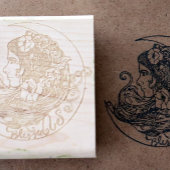 Blessed Be Moon Goddess Pagan Art Rubberstempel