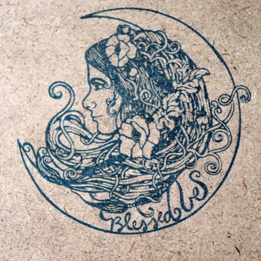 Blessed Be Moon Goddess Pagan Art Rubberstempel