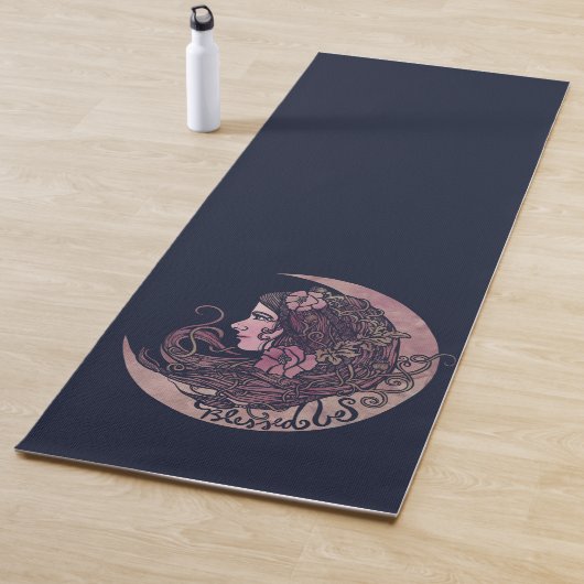 Blessed Be Moon Goddess Pagan Art Yogamat (In situ)