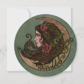 Blessed Be Moon Goddess Pagan Kaart (Voorkant)