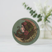 Blessed Be Moon Goddess Pagan Kaart (Staand voorkant)