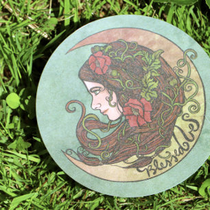 Blessed Be Moon Goddess Pagan Kaart