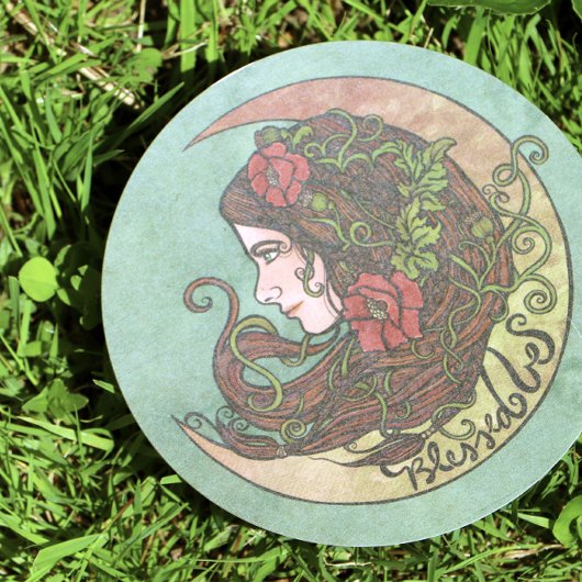 Blessed Be Moon Goddess Pagan Kaart